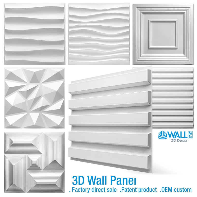 Panneau mural d'art 3D 30x30cm, décoration murale de fond